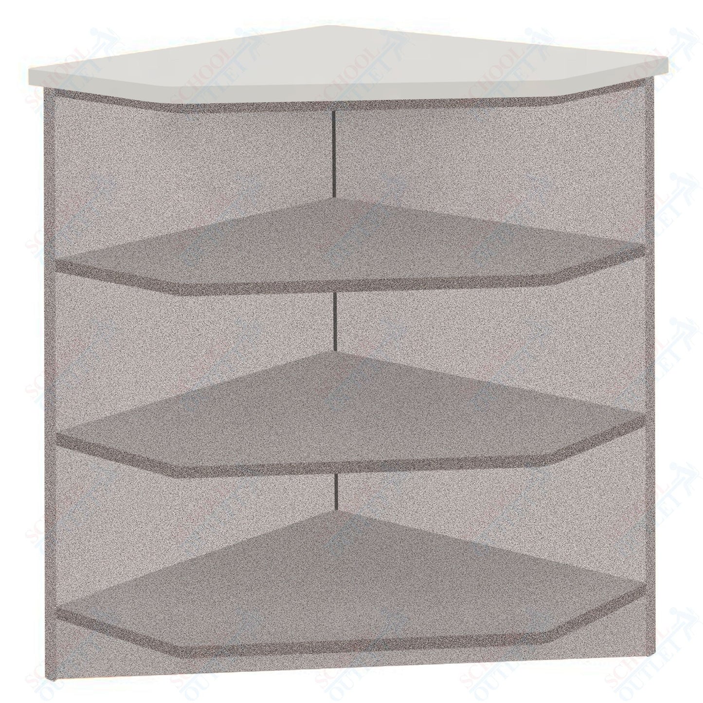 90 - Degree Outside Corner with 3 Shelves (88050 Z40) - SchoolOutlet