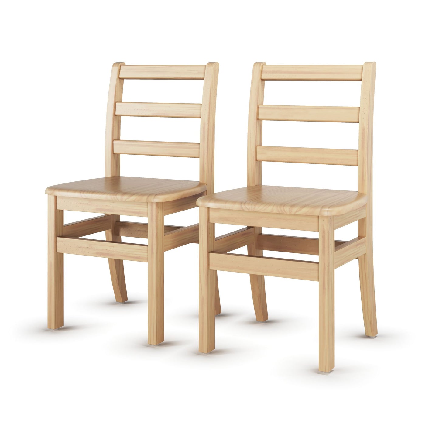 Foundations - Little Innovator Hardwood Ladder Back Chairs, 14" Seat Height - Pack of 2 (FOU-5124047)
