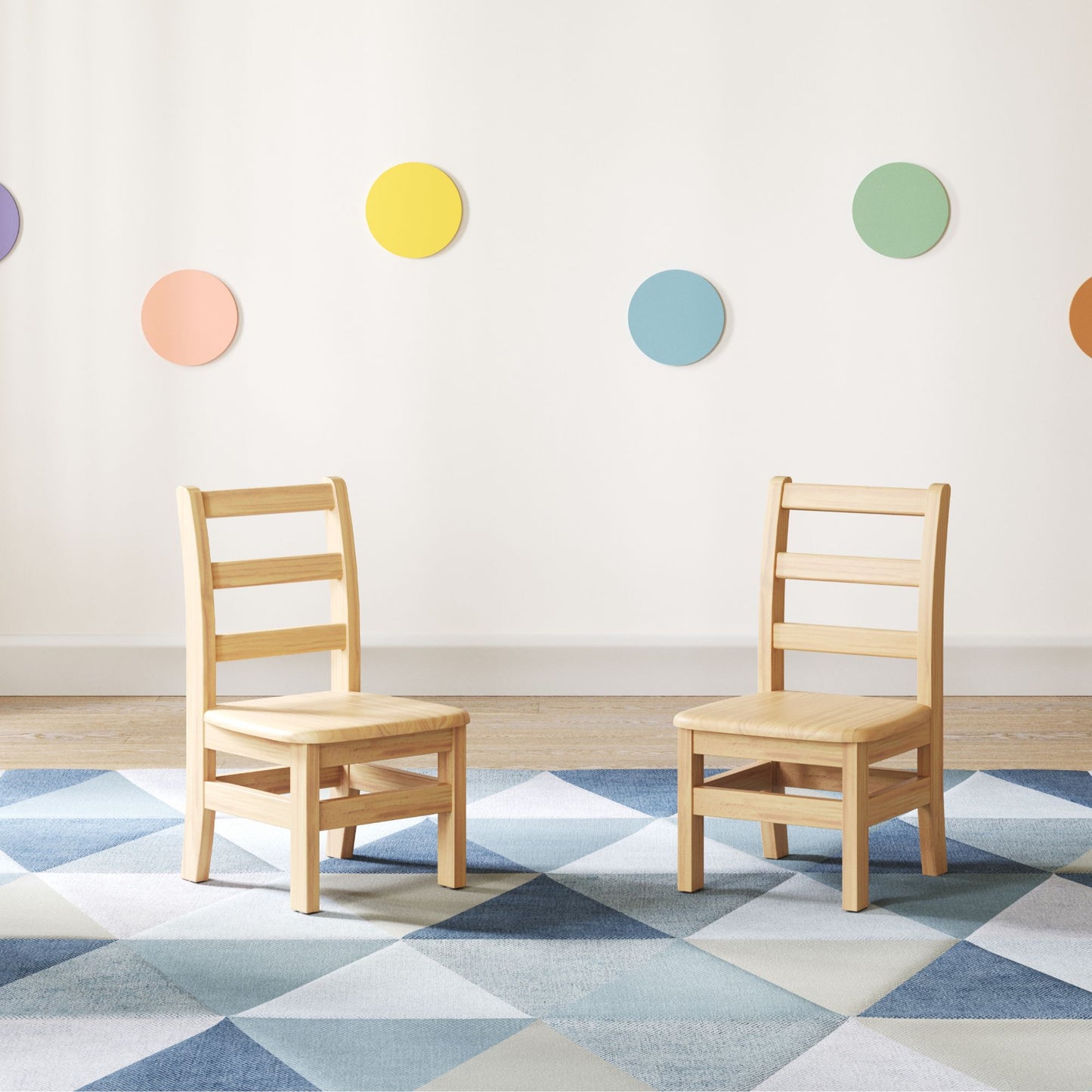 Foundations - Little Innovator Hardwood Ladder Back Chairs, 10" Seat Height - Pack of 2 (FOU-5120047)