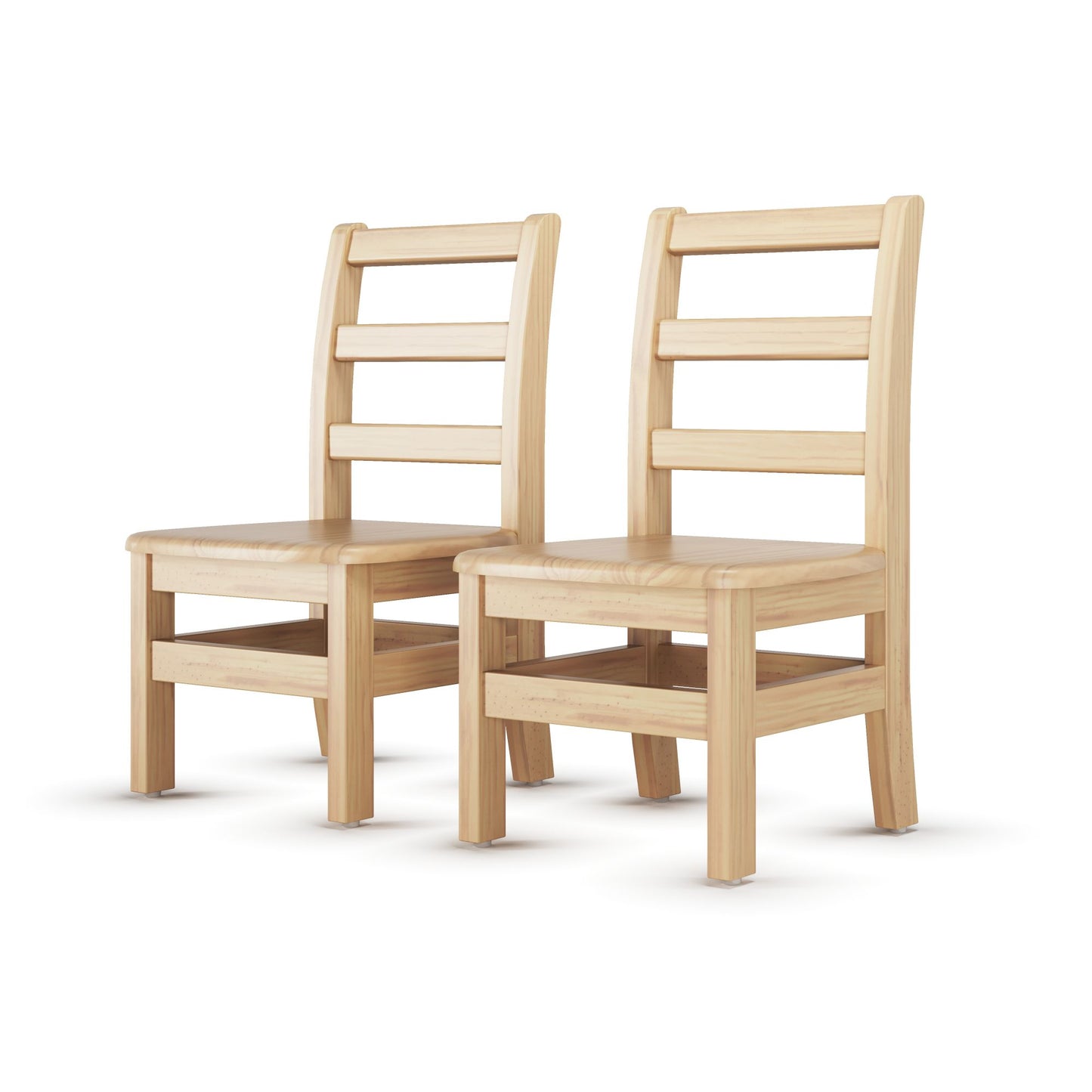 Foundations - Little Innovator Hardwood Ladder Back Chairs, 10" Seat Height - Pack of 2 (FOU-5120047)