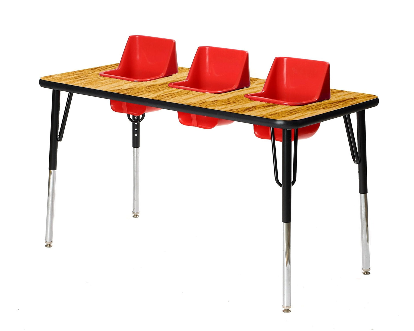 Three-Seat Rectangular Toddler Table (Toddler Tables TOD-TT3)