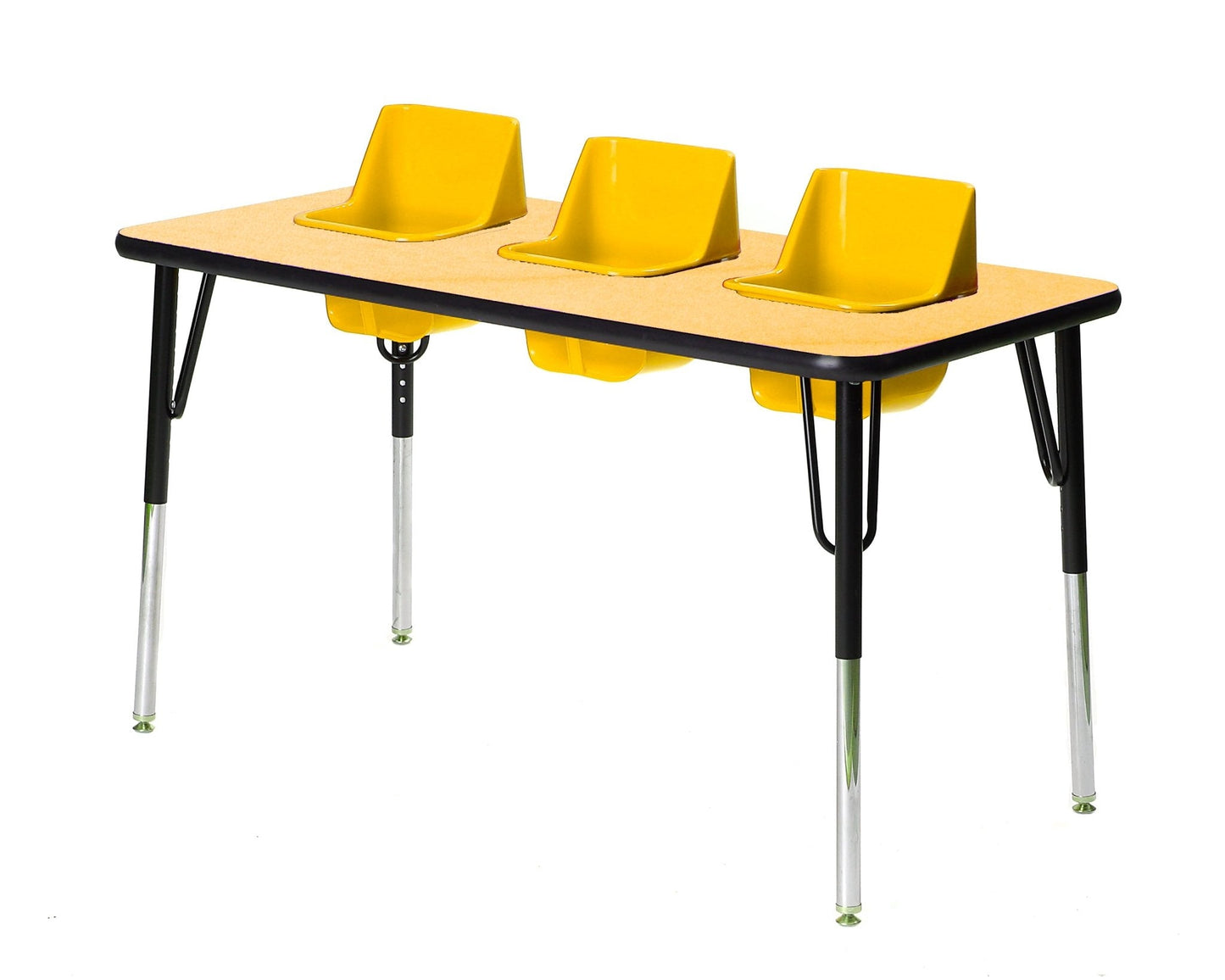 Three-Seat Rectangular Toddler Table (Toddler Tables TOD-TT3)