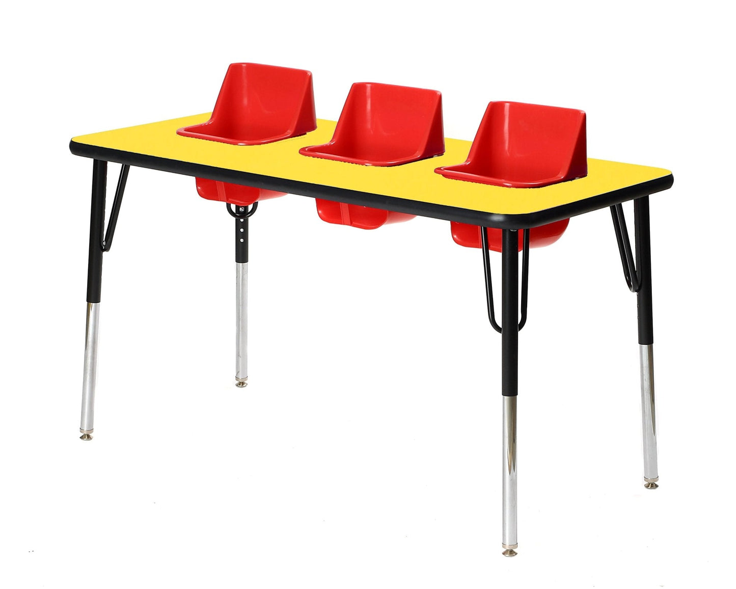 Three-Seat Rectangular Toddler Table (Toddler Tables TOD-TT3)