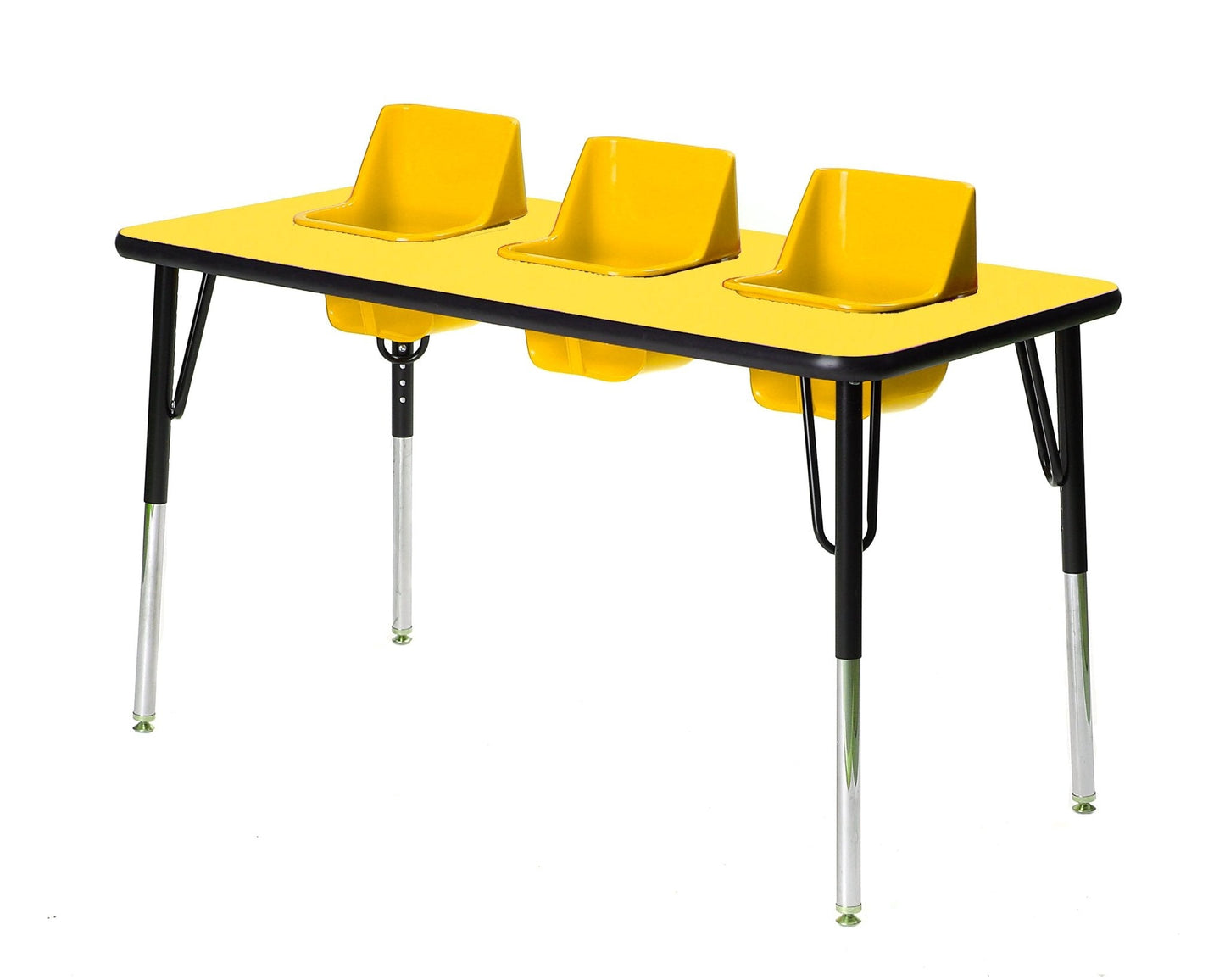 Three-Seat Rectangular Toddler Table (Toddler Tables TOD-TT3)