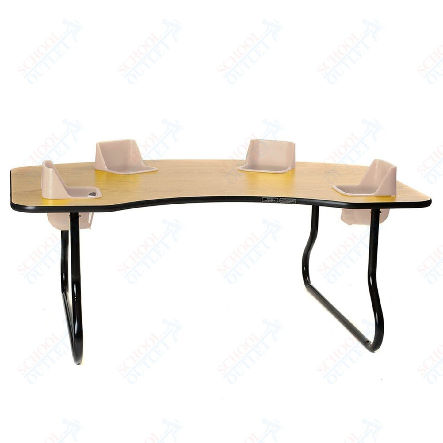 Four - Seat Toddler Table - Traditional (14" H) (Toddler Tables TOD - TT414) - SchoolOutlet