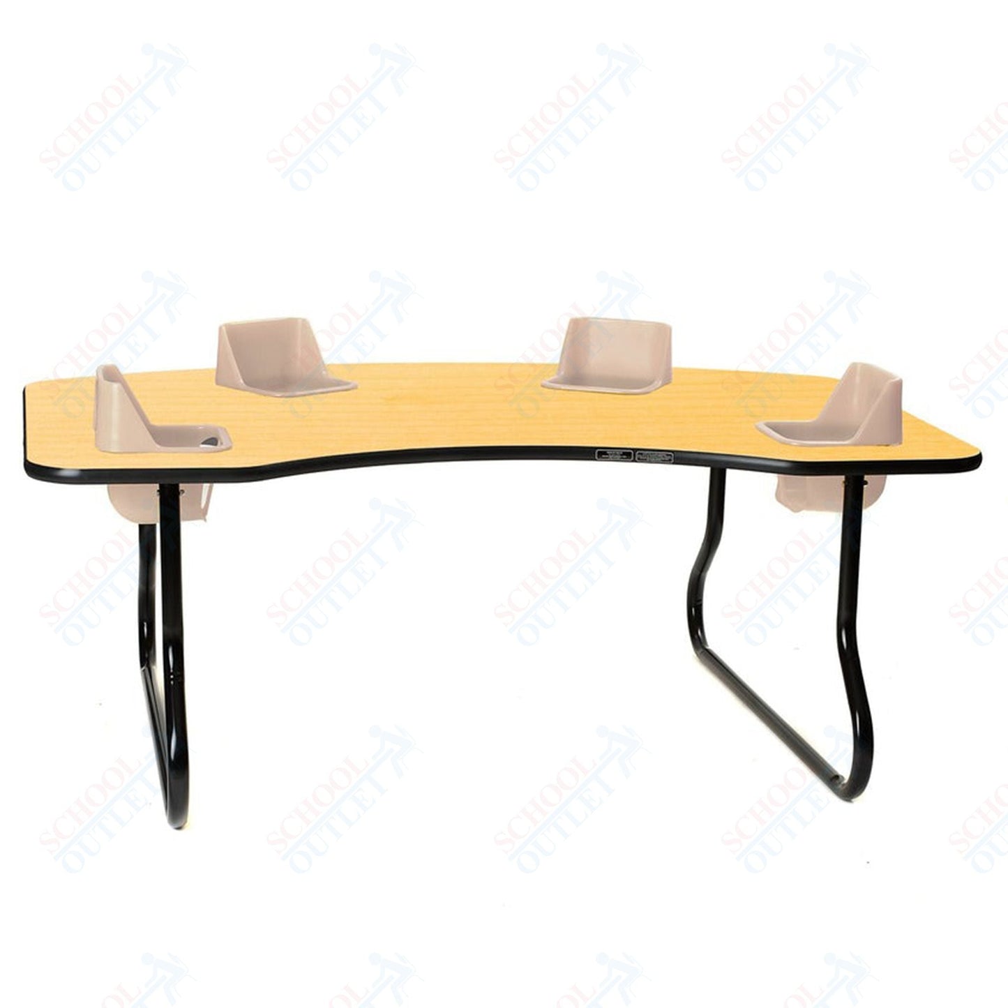 Four - Seat Toddler Table - Traditional (14" H) (Toddler Tables TOD - TT414) - SchoolOutlet
