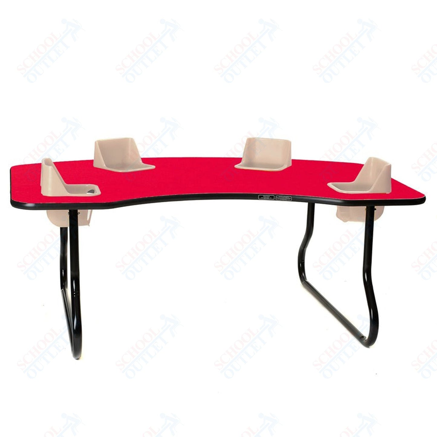 Four - Seat Toddler Table - Traditional (14" H) (Toddler Tables TOD - TT414) - SchoolOutlet