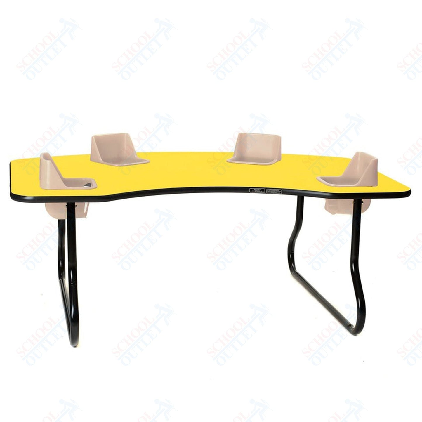 Four - Seat Toddler Table - Traditional (14" H) (Toddler Tables TOD - TT414) - SchoolOutlet