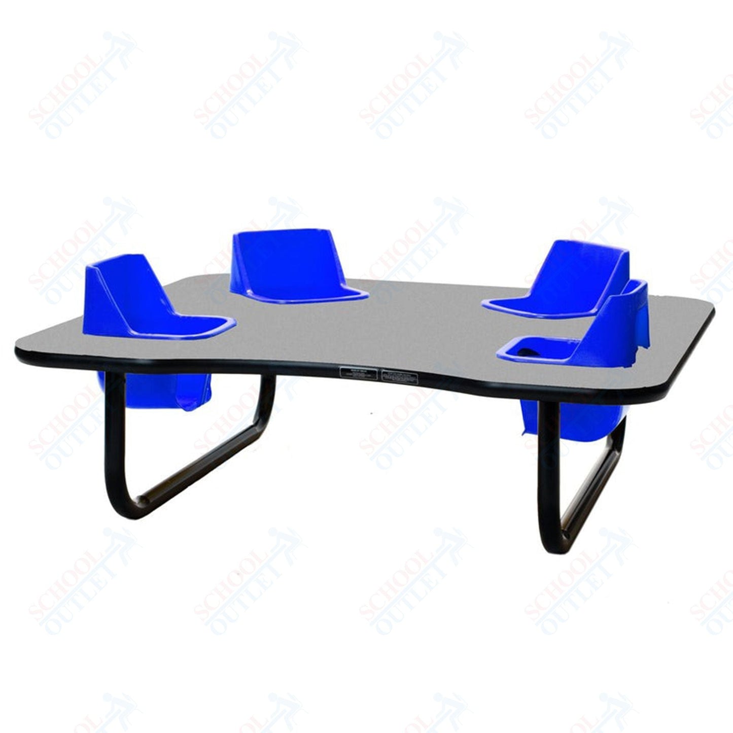 Four - Seat Kidney Toddler Table - Space Saver (14" H) (Toddler Tables TOD - TT414SS) - SchoolOutlet