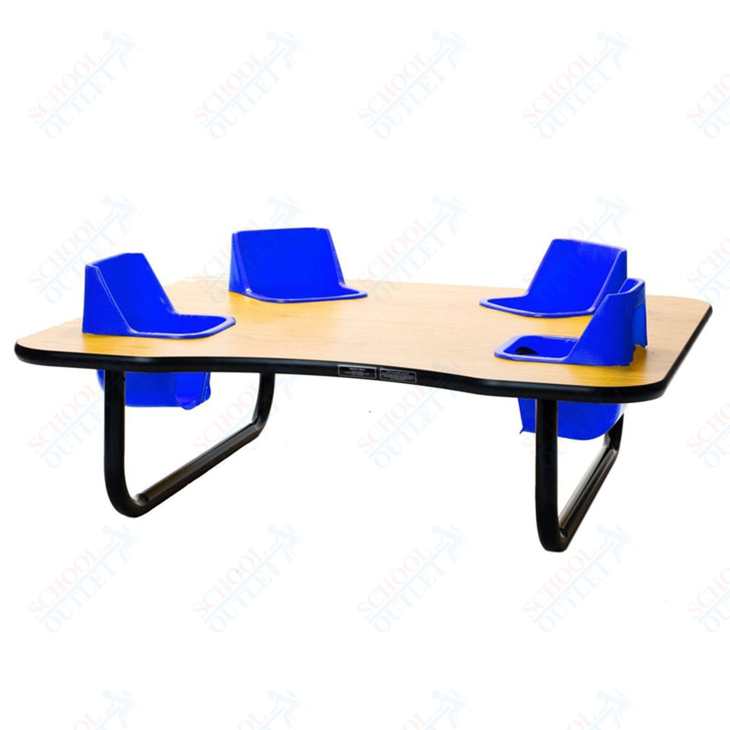 Four - Seat Kidney Toddler Table - Space Saver (14" H) (Toddler Tables TOD - TT414SS) - SchoolOutlet