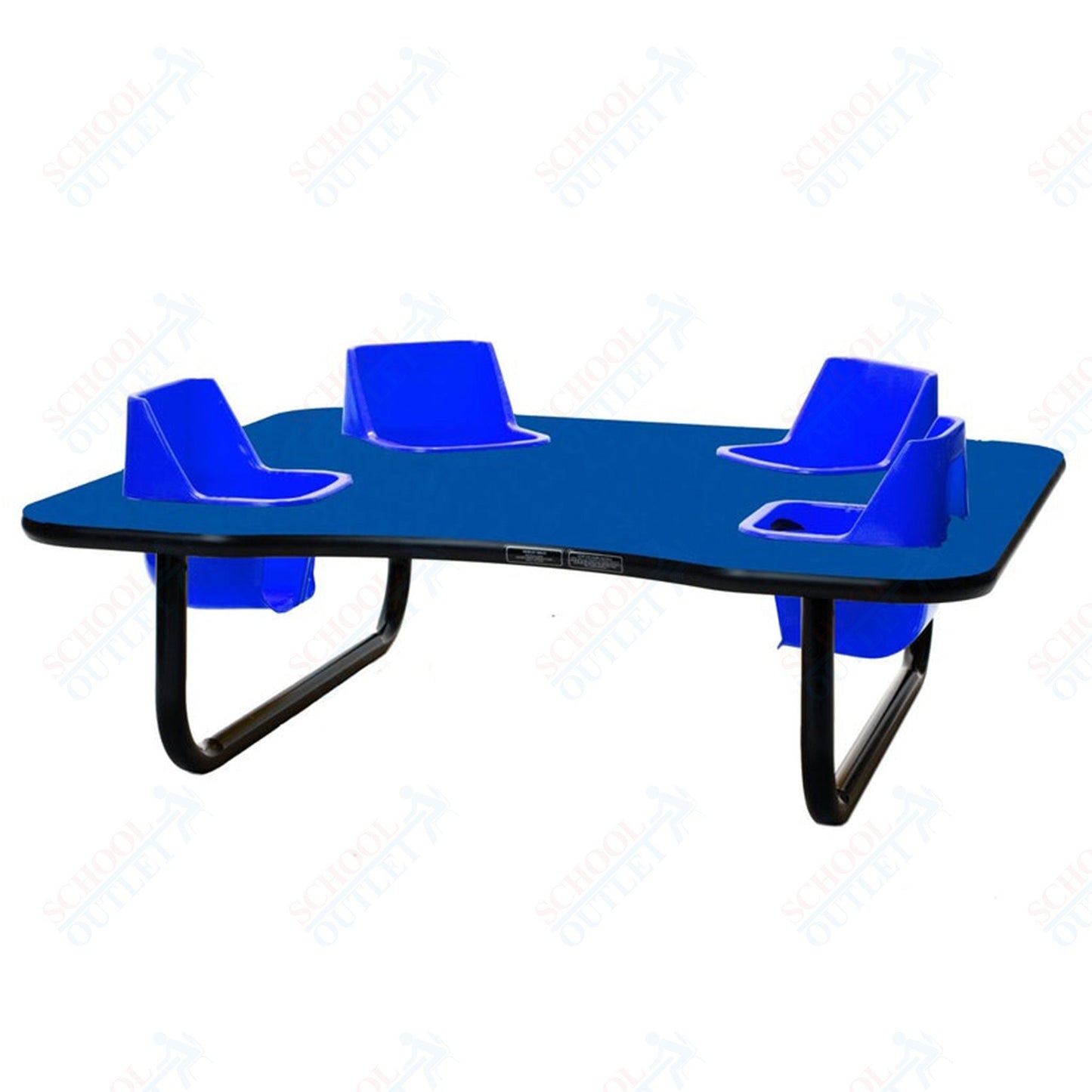 Four - Seat Kidney Toddler Table - Space Saver (14" H) (Toddler Tables TOD - TT414SS) - SchoolOutlet