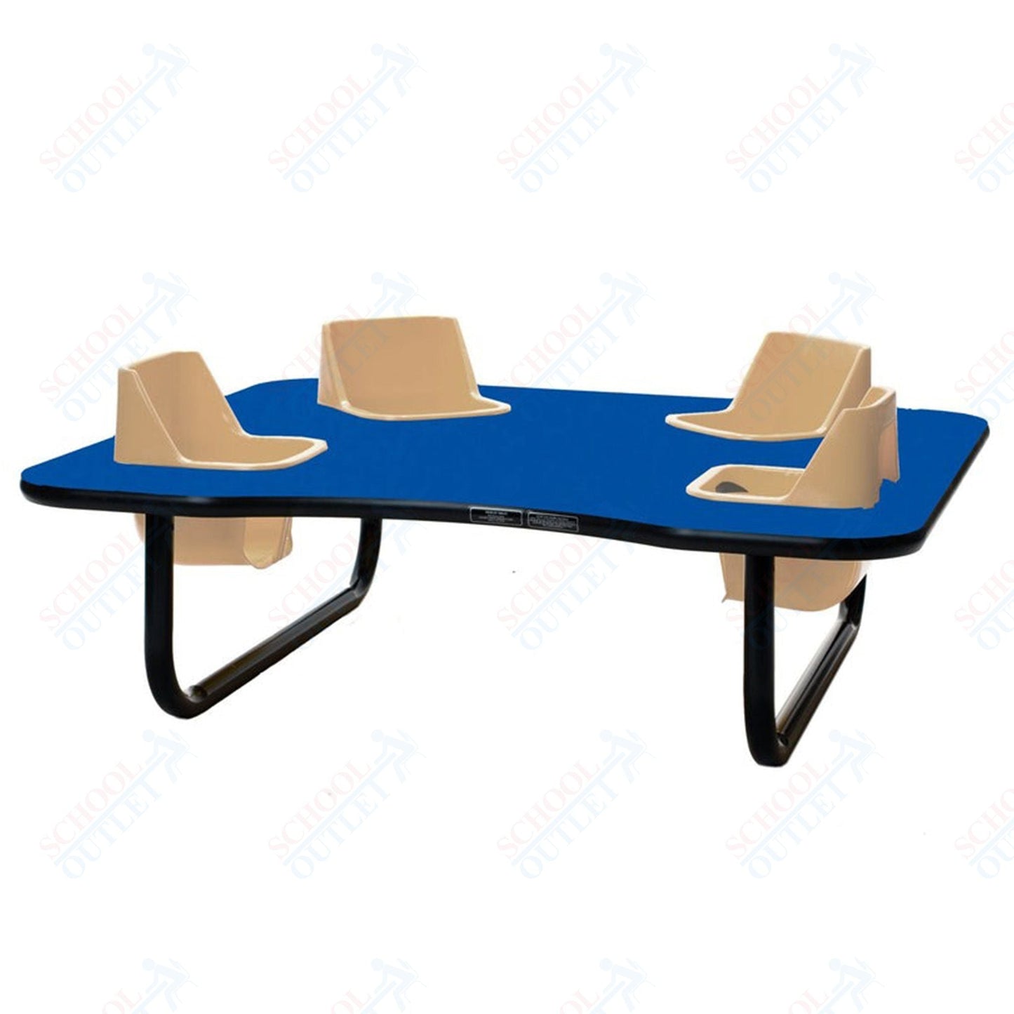 Four - Seat Kidney Toddler Table - Space Saver (14" H) (Toddler Tables TOD - TT414SS) - SchoolOutlet