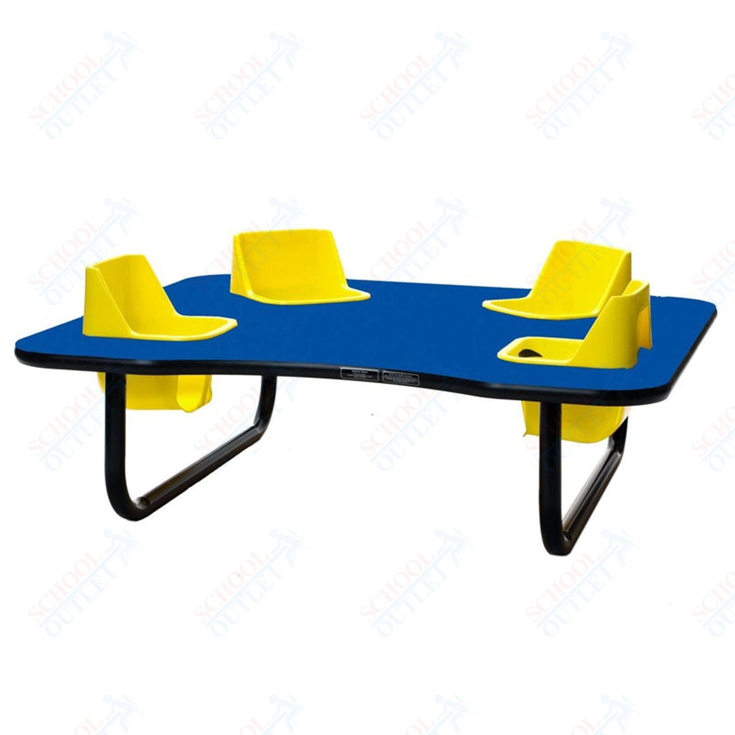 Four - Seat Kidney Toddler Table - Space Saver (14" H) (Toddler Tables TOD - TT414SS) - SchoolOutlet