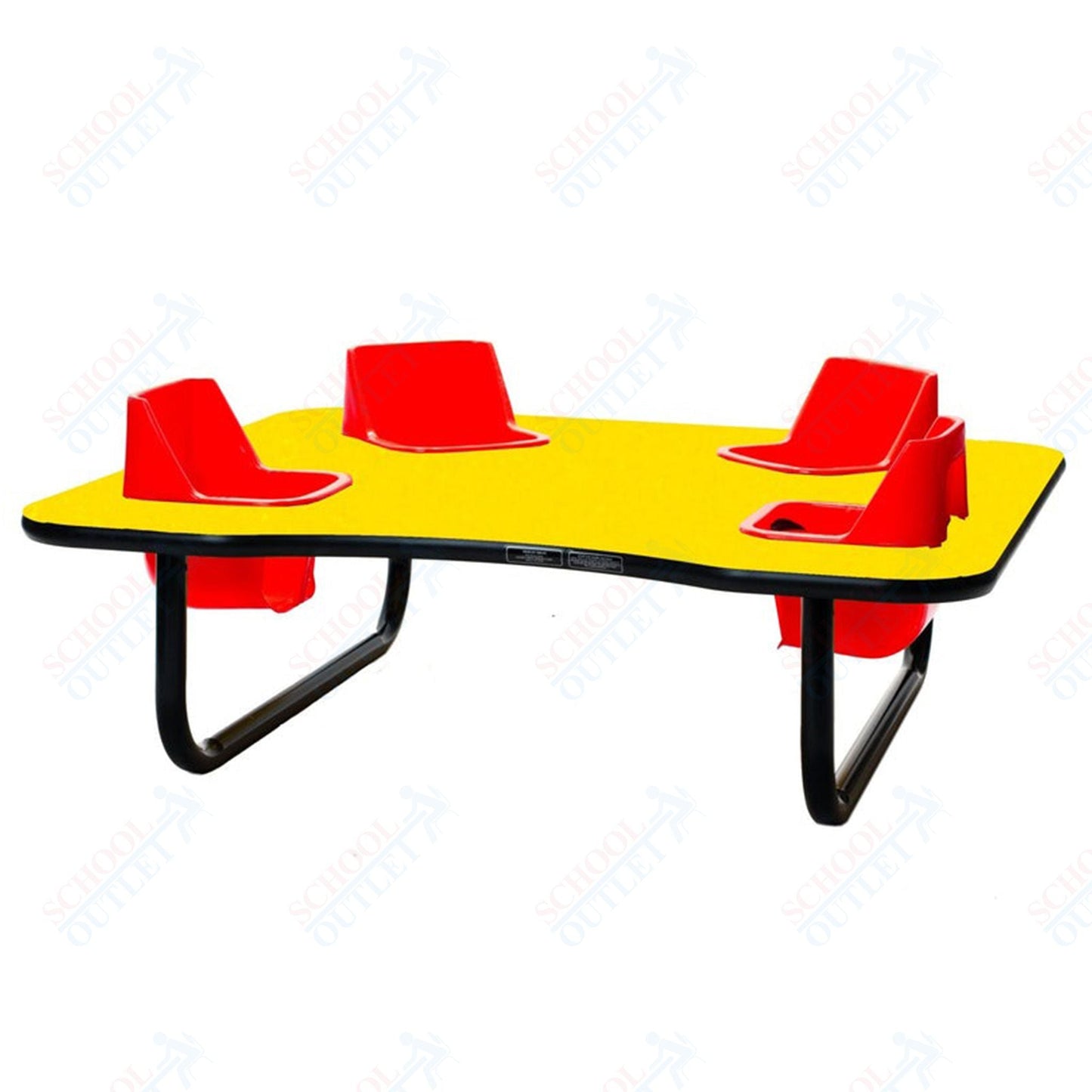 Four - Seat Kidney Toddler Table - Space Saver (14" H) (Toddler Tables TOD - TT414SS) - SchoolOutlet