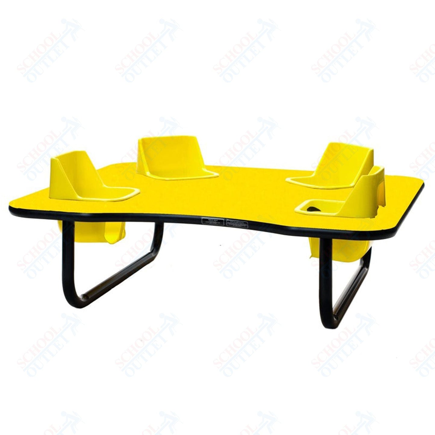 Four - Seat Kidney Toddler Table - Space Saver (14" H) (Toddler Tables TOD - TT414SS) - SchoolOutlet