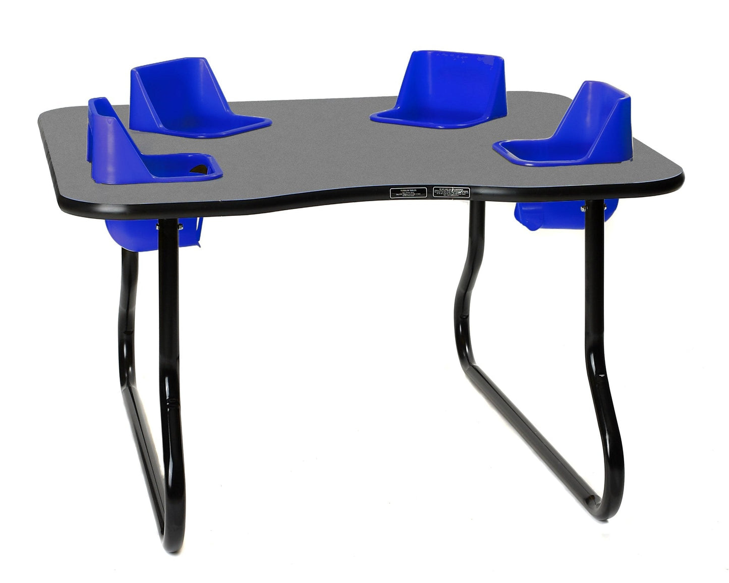 Four-Seat Kidney Toddler Table - Space Saver (27" H) (Toddler Tables TOD-TT427SS)