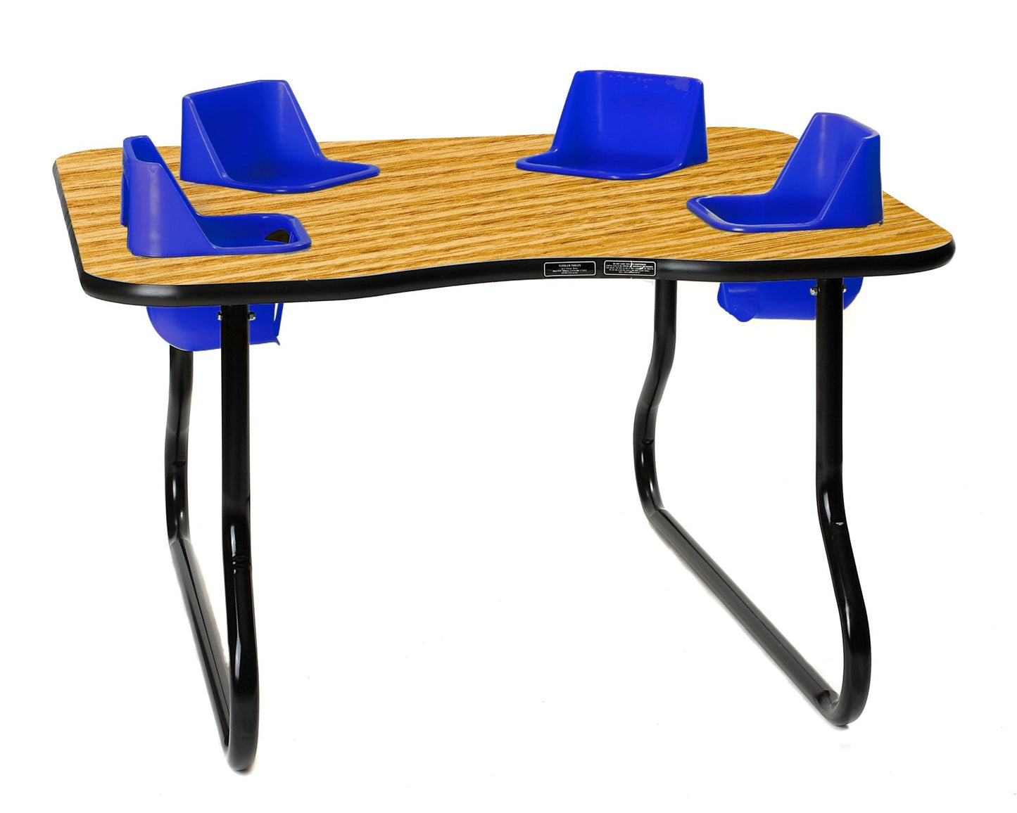 Four-Seat Kidney Toddler Table - Space Saver (27" H) (Toddler Tables TOD-TT427SS)