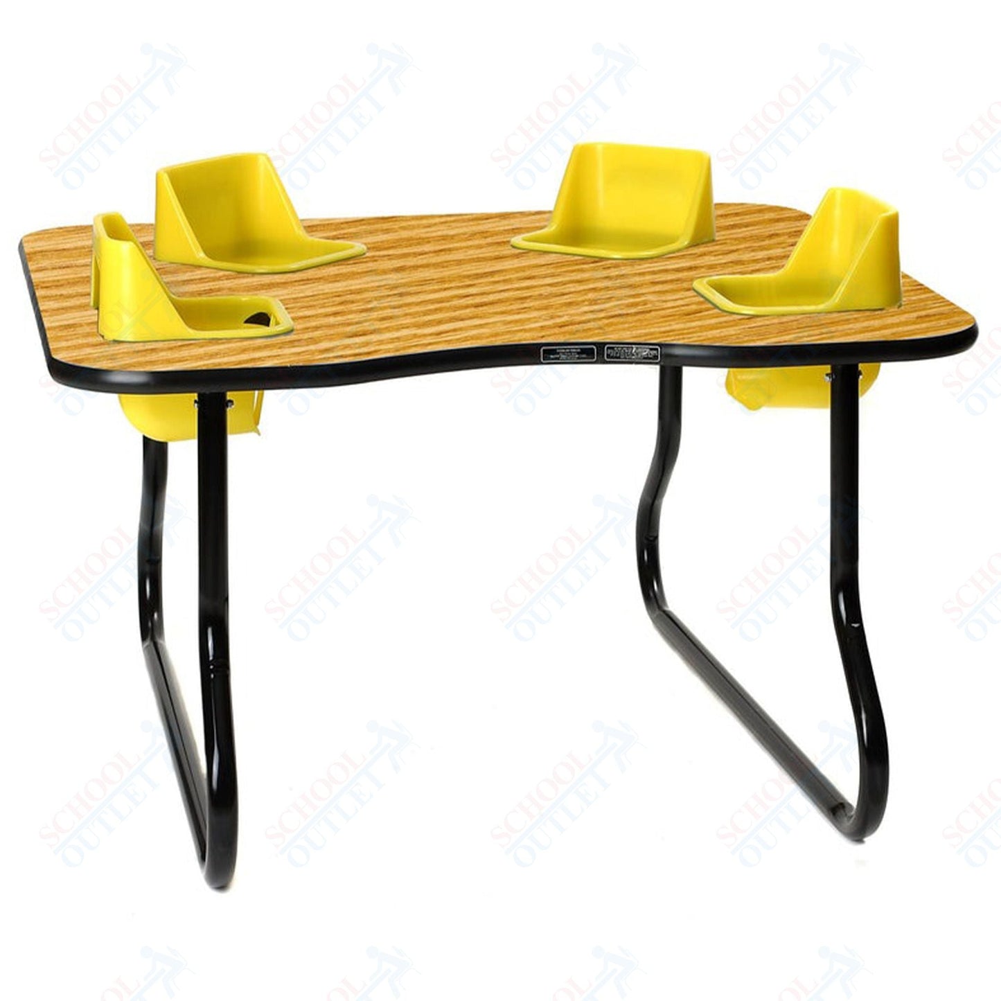 Four - Seat Kidney Toddler Table - Space Saver (27" H) (Toddler Tables TOD - TT427SS) - SchoolOutlet
