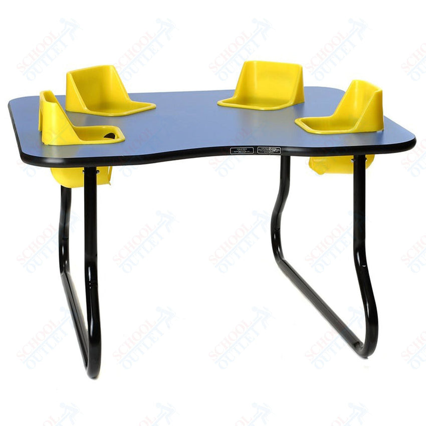 Four - Seat Kidney Toddler Table - Space Saver (27" H) (Toddler Tables TOD - TT427SS) - SchoolOutlet
