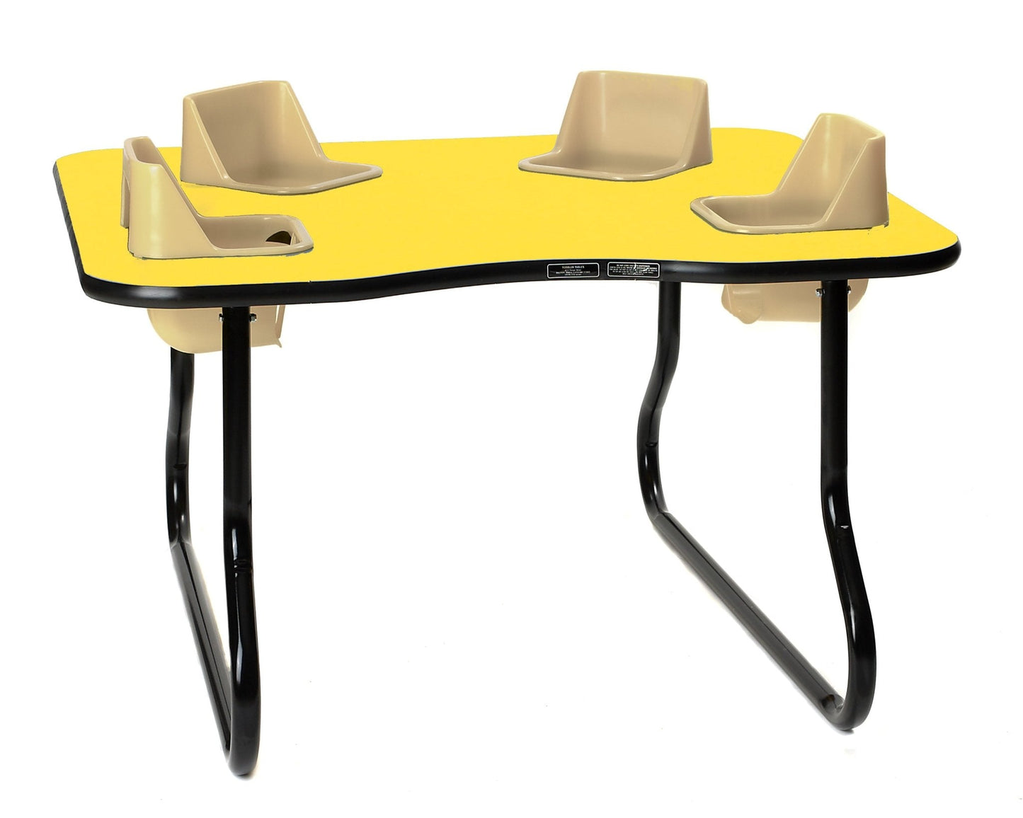 Four-Seat Kidney Toddler Table - Space Saver (27" H) (Toddler Tables TOD-TT427SS)