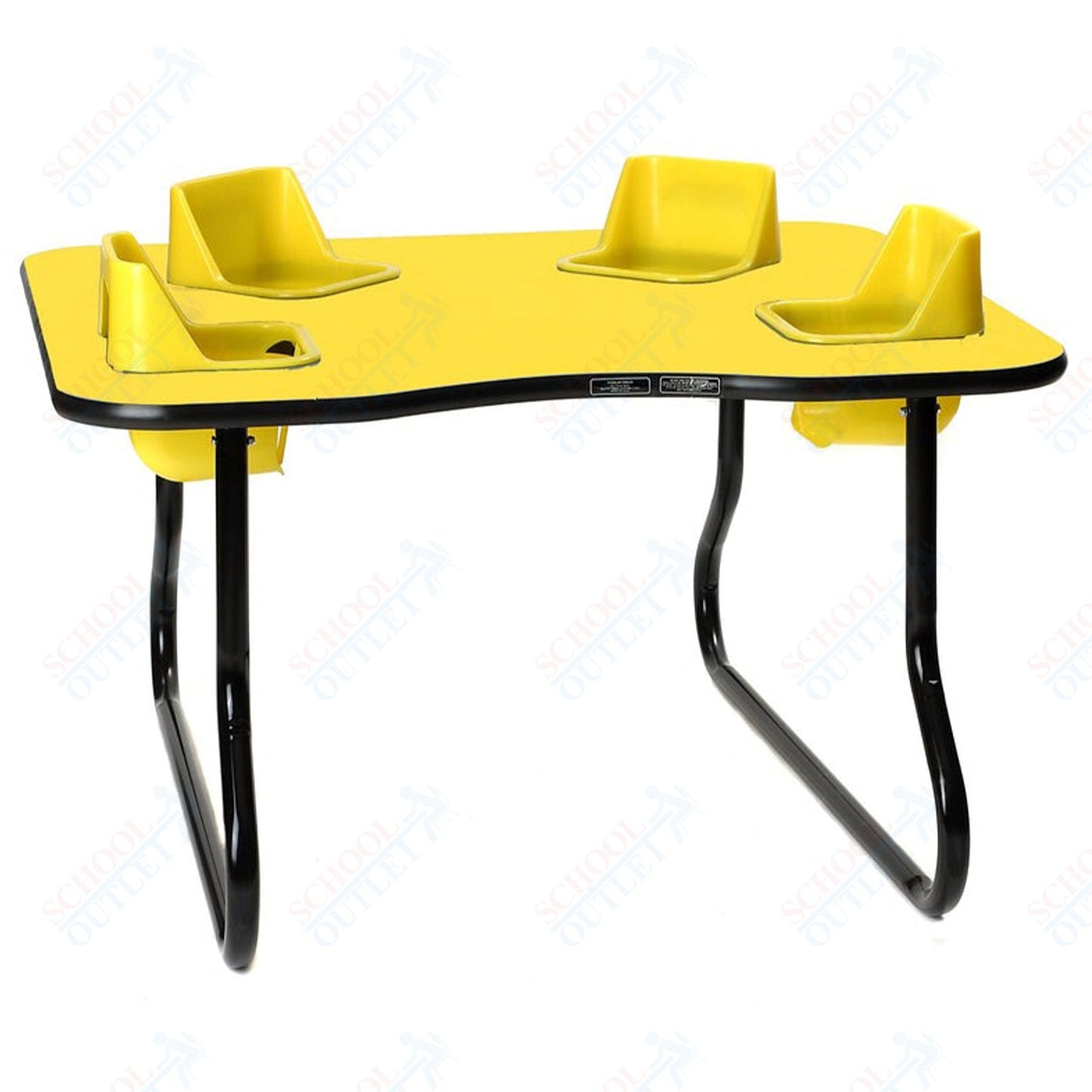 Four - Seat Kidney Toddler Table - Space Saver (27" H) (Toddler Tables TOD - TT427SS) - SchoolOutlet