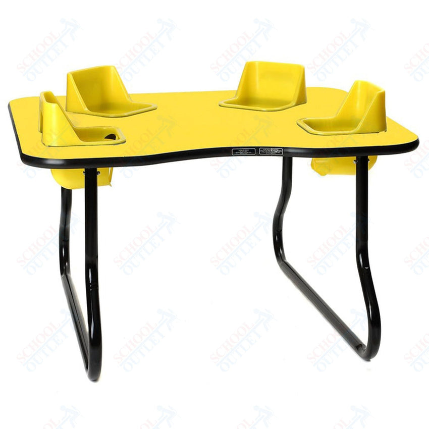 Four - Seat Kidney Toddler Table - Space Saver (27" H) (Toddler Tables TOD - TT427SS) - SchoolOutlet