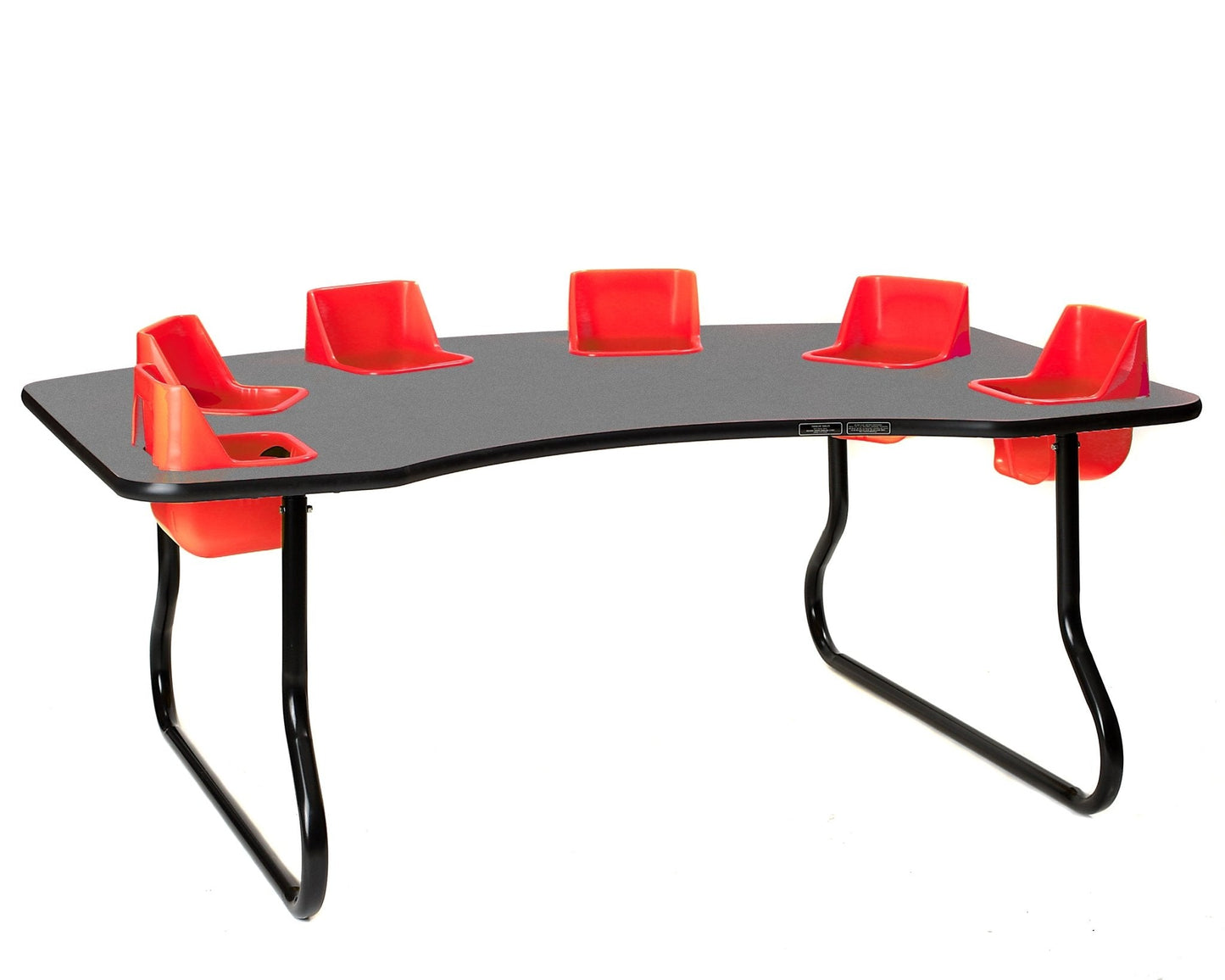 Six-Seat Kidney Toddler Table (14" H) (Toddler Tables TOD-TT614)