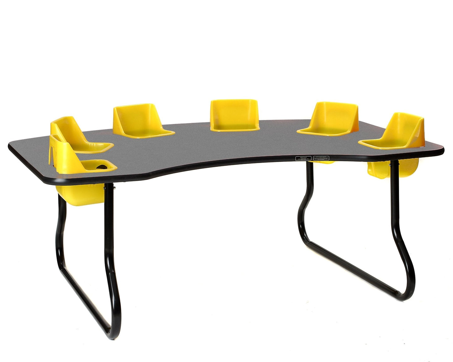 Six-Seat Kidney Toddler Table (14" H) (Toddler Tables TOD-TT614)