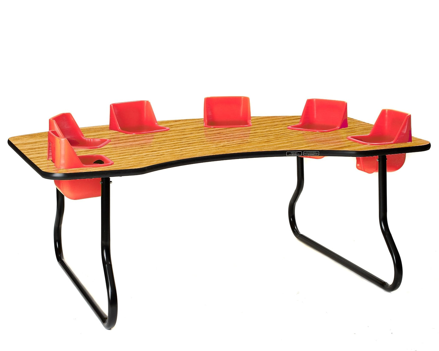 Six-Seat Kidney Toddler Table (14" H) (Toddler Tables TOD-TT614)