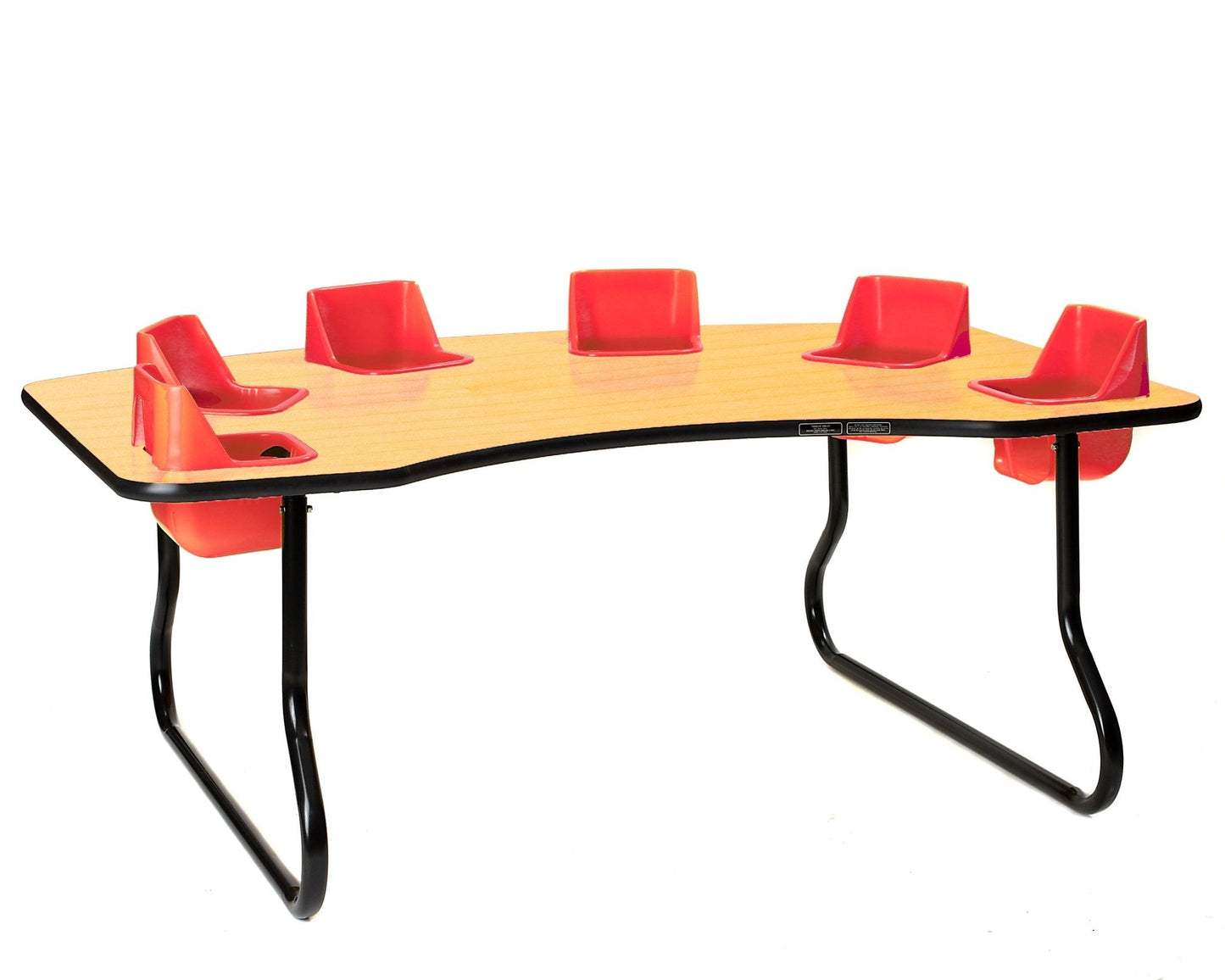 Six-Seat Kidney Toddler Table (14" H) (Toddler Tables TOD-TT614)