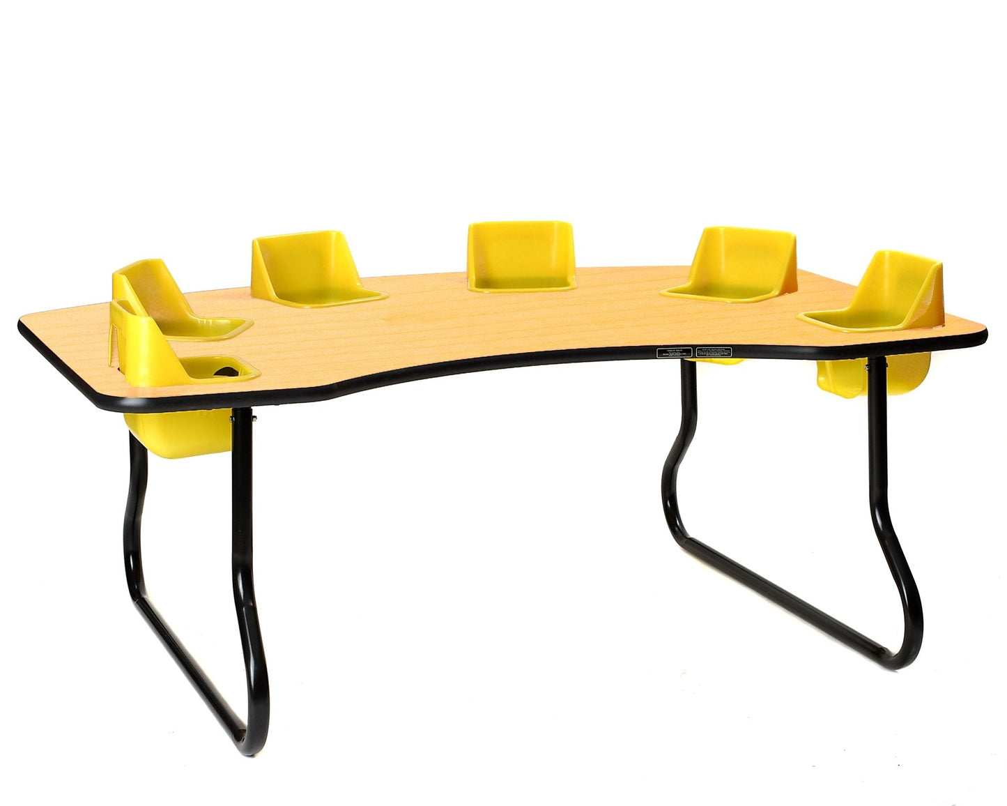 Six-Seat Kidney Toddler Table (14" H) (Toddler Tables TOD-TT614)