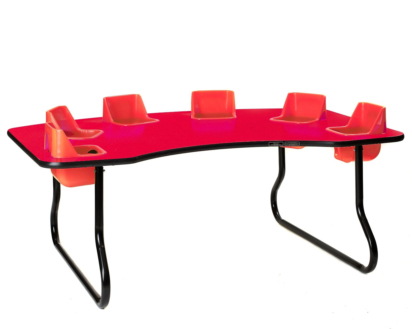 Six-Seat Kidney Toddler Table (14" H) (Toddler Tables TOD-TT614)