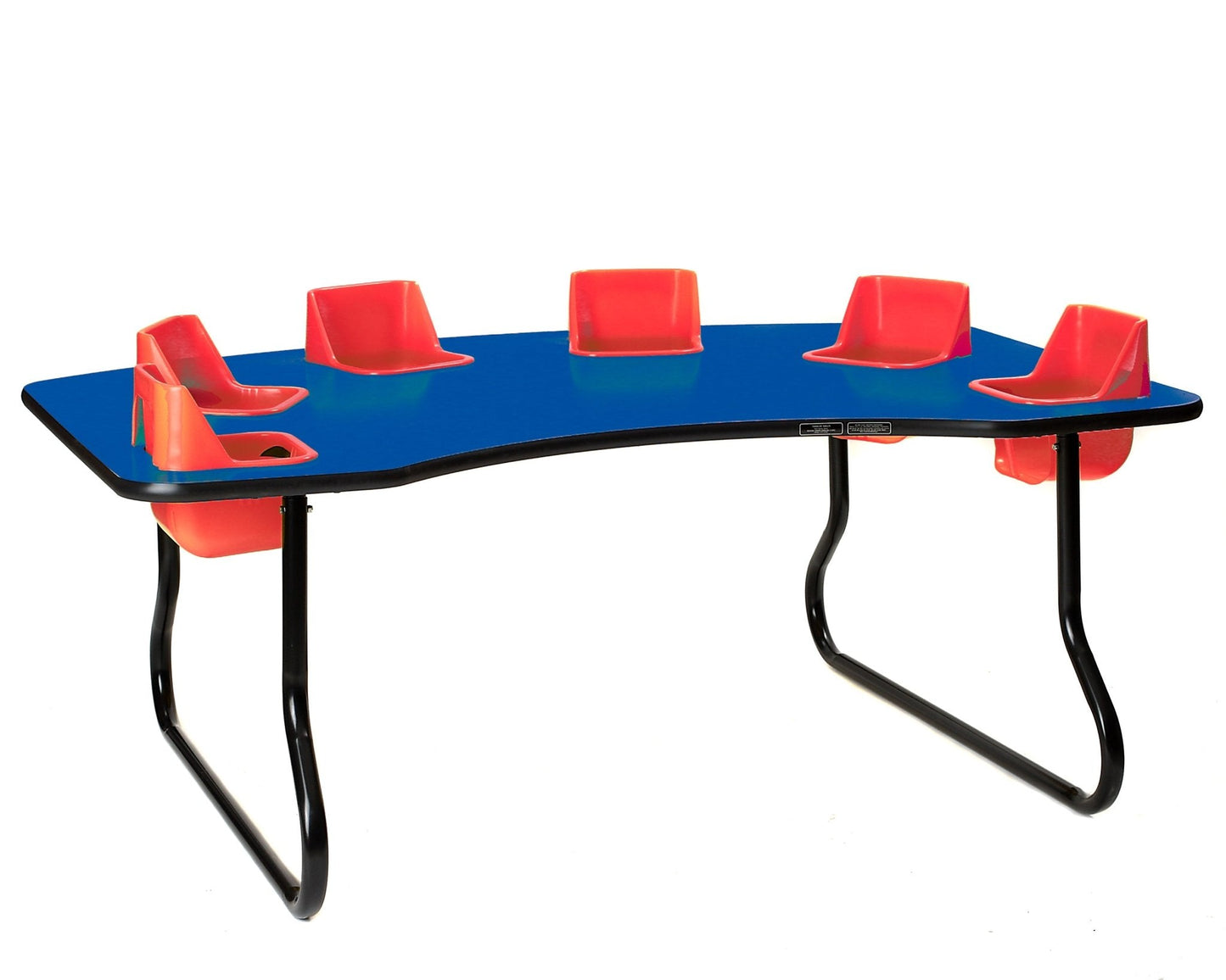 Six-Seat Kidney Toddler Table (14" H) (Toddler Tables TOD-TT614)