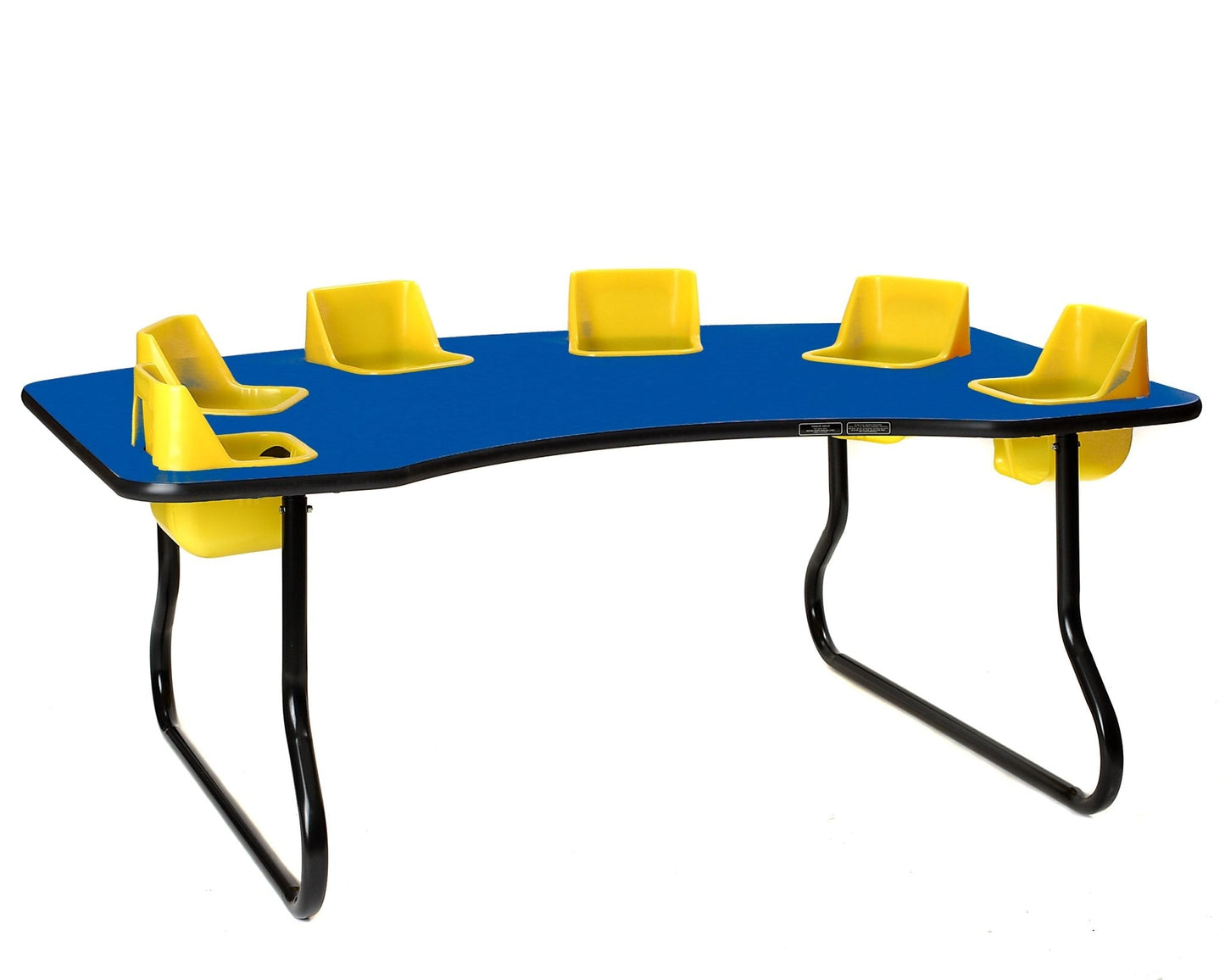 Six-Seat Kidney Toddler Table (14" H) (Toddler Tables TOD-TT614)
