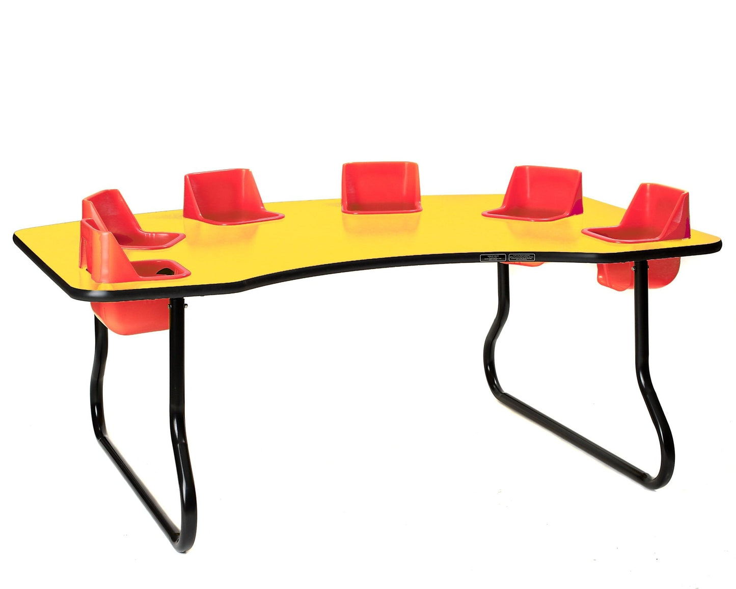 Six-Seat Kidney Toddler Table (14" H) (Toddler Tables TOD-TT614)