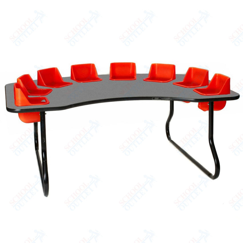 Eight - Seat Kidney Toddler Table (14" H) (Toddler Tables TOD - TT814) - SchoolOutlet