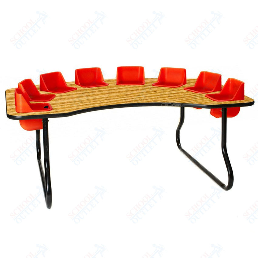 Eight - Seat Kidney Toddler Table (14" H) (Toddler Tables TOD - TT814) - SchoolOutlet