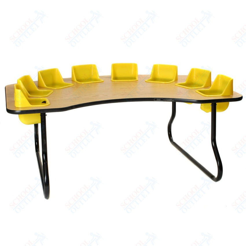 Eight - Seat Kidney Toddler Table (14" H) (Toddler Tables TOD - TT814) - SchoolOutlet