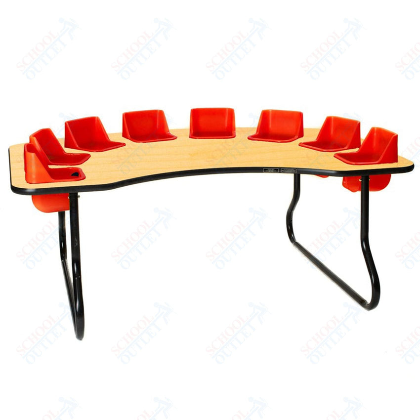 Eight - Seat Kidney Toddler Table (14" H) (Toddler Tables TOD - TT814) - SchoolOutlet