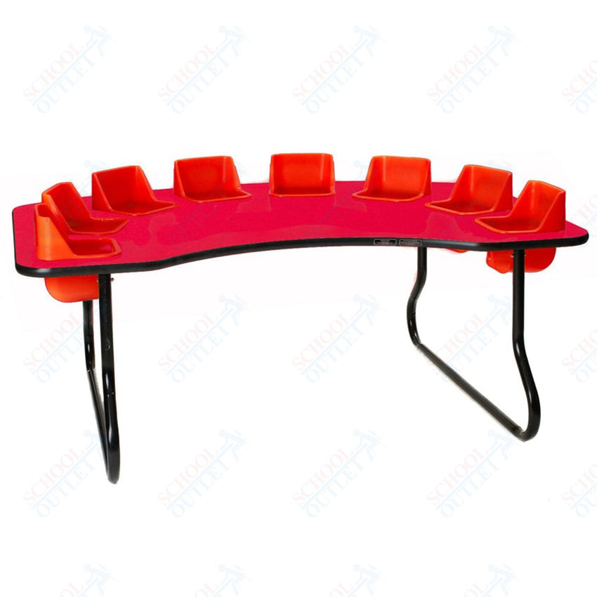 Eight - Seat Kidney Toddler Table (14" H) (Toddler Tables TOD - TT814) - SchoolOutlet