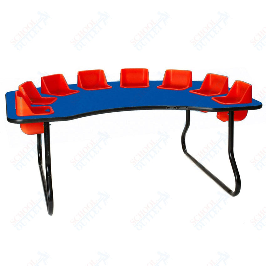 Eight - Seat Kidney Toddler Table (14" H) (Toddler Tables TOD - TT814) - SchoolOutlet