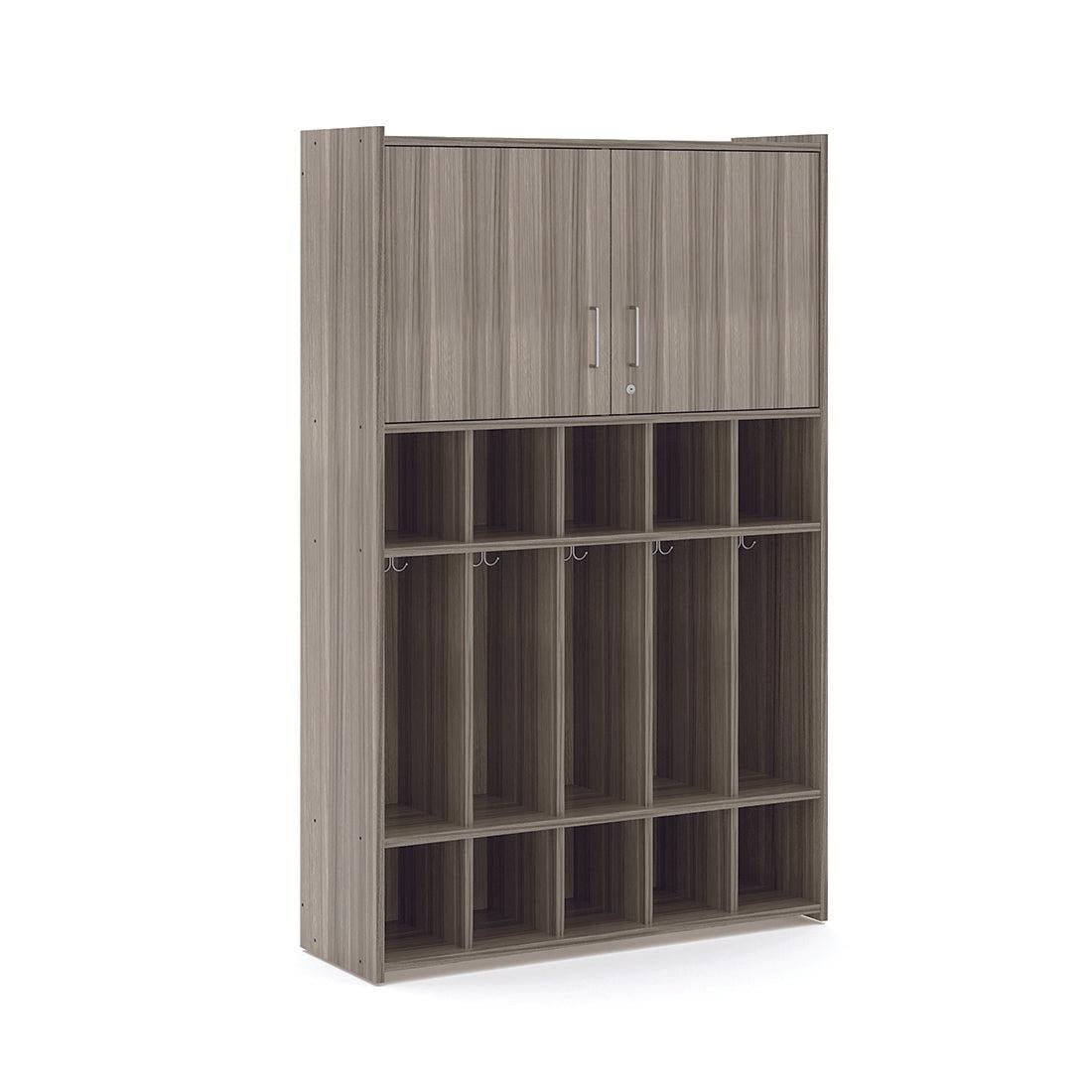 Tot Mate 4 - Tier Kids' Locker with Locking Cabinet & Shoe Cubbies 46"W x 15"D x 71.5"H (TOT - TM2431A) - SchoolOutlet