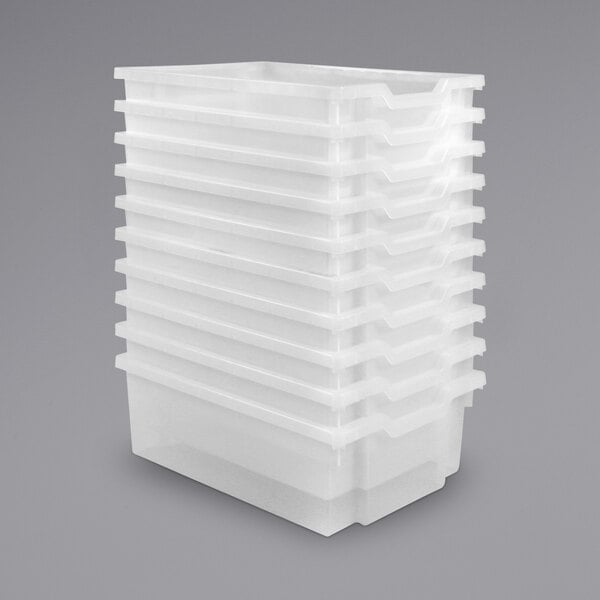 Tot Mate Medium Translucent Storage Bins - 10 Pack (TOT - TM7522R.S0000) - SchoolOutlet