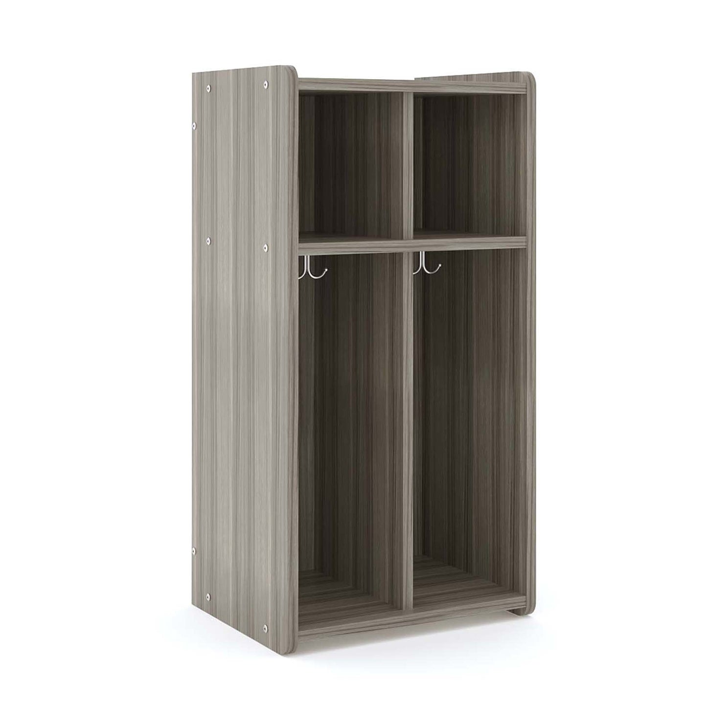Tot Mate 2 - Section Wall Locker with Cubbies & Hooks 19"W x 15"D x 37.5"H Unassemble (TOT - TML401R) - SchoolOutlet
