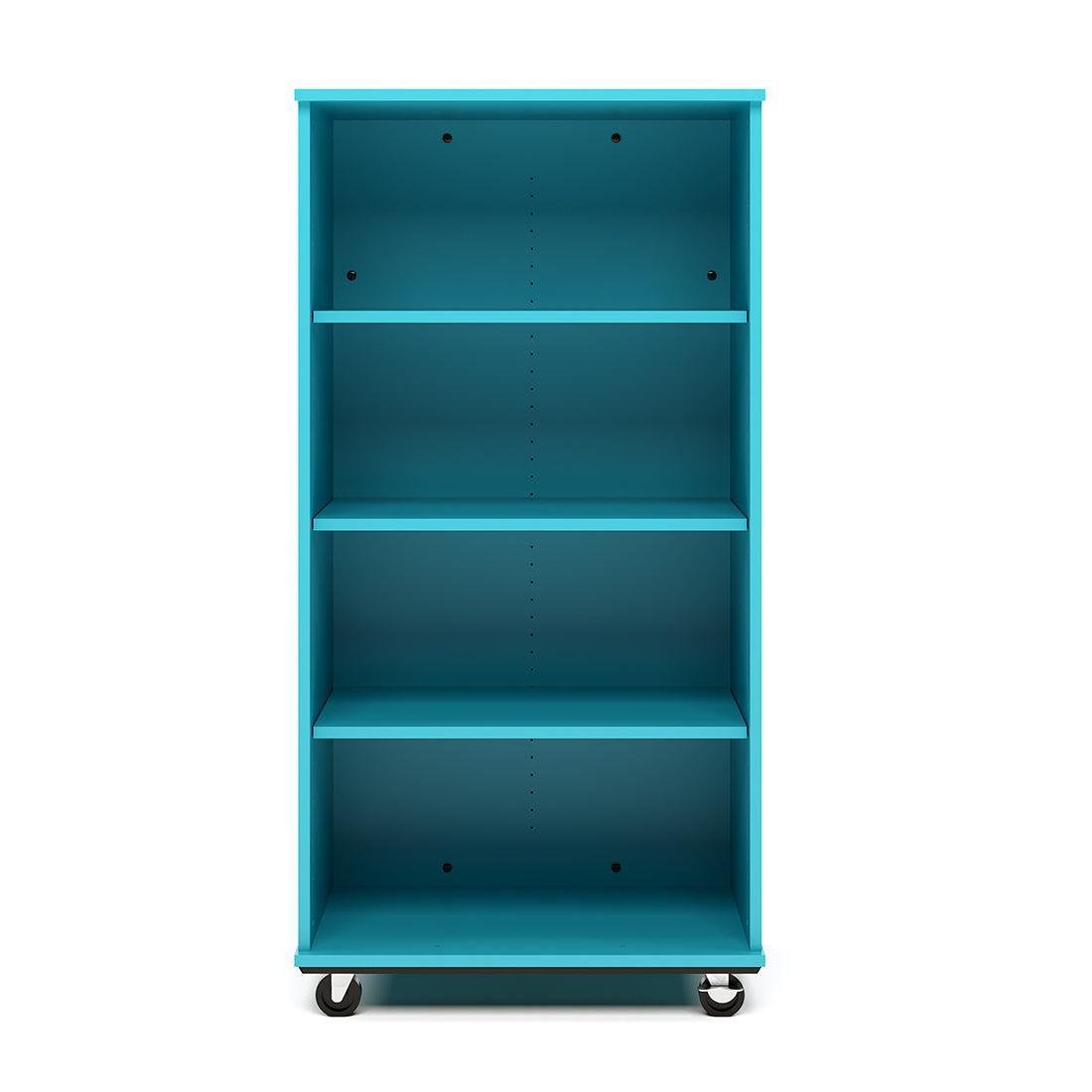 Tot Mate Mobile Bookshelf with Dry Erase Back - 4 Shelves 30"W x 23"D x 60"H (TOT - TMM511A) - SchoolOutlet