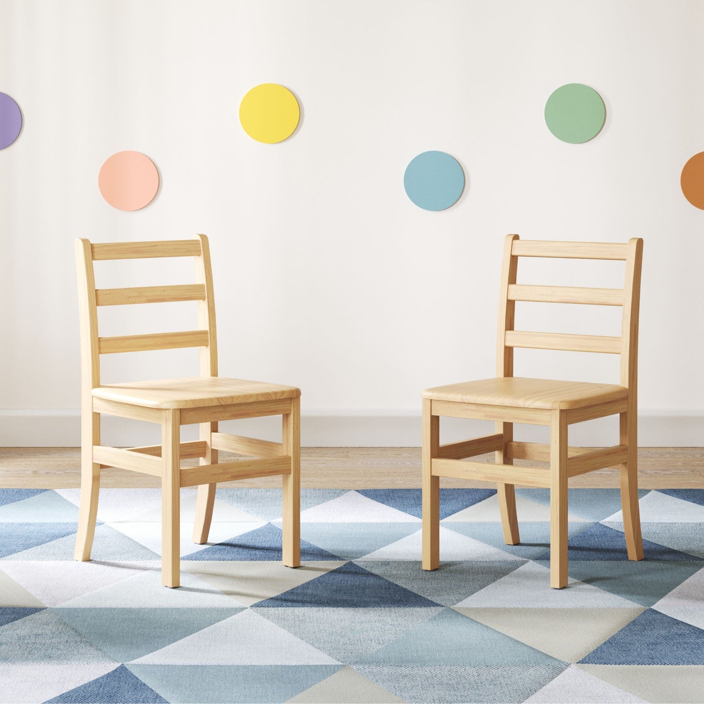 Foundations - Little Innovator Hardwood Ladder Back Chairs, 16" Seat Height - Pack of 2 (FOU-5126047)