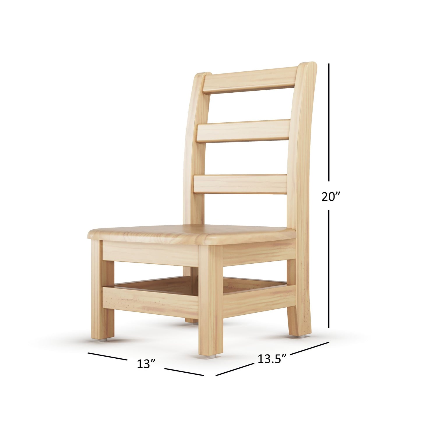 Foundations - Little Innovator Hardwood Ladder Back Chairs, 8" Seat Height - Pack of 2 (FOU-5128047)