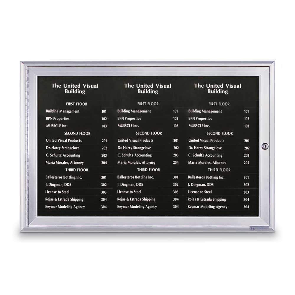 United Visual Magnetic Strip Directory Board, 36" W x 24" H (UVP - UV10006) - SchoolOutlet