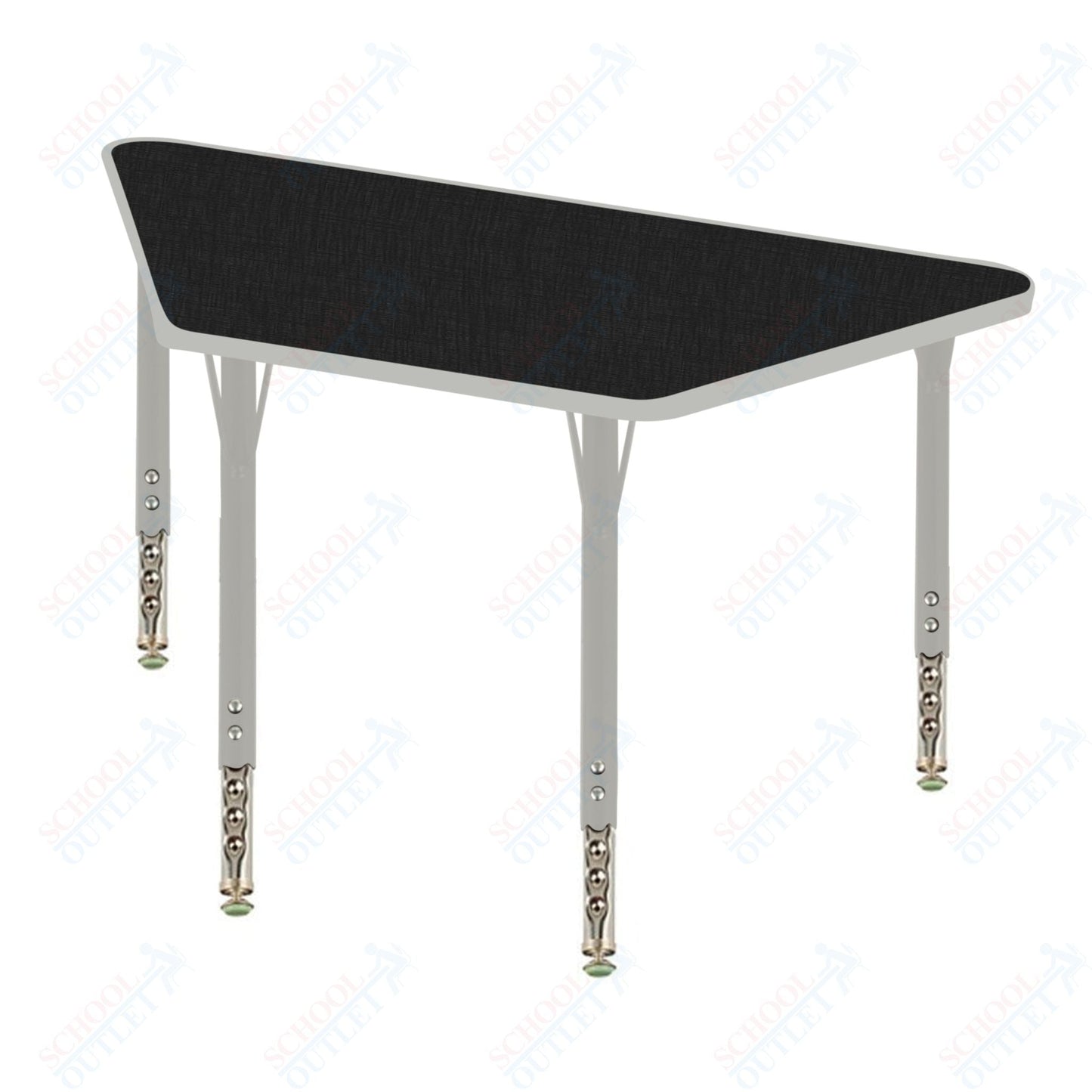 USA Capitol 24" x 48" Trapezoid Activity Table Adjustable Height 23" - 31" (2448TSE) - SchoolOutlet