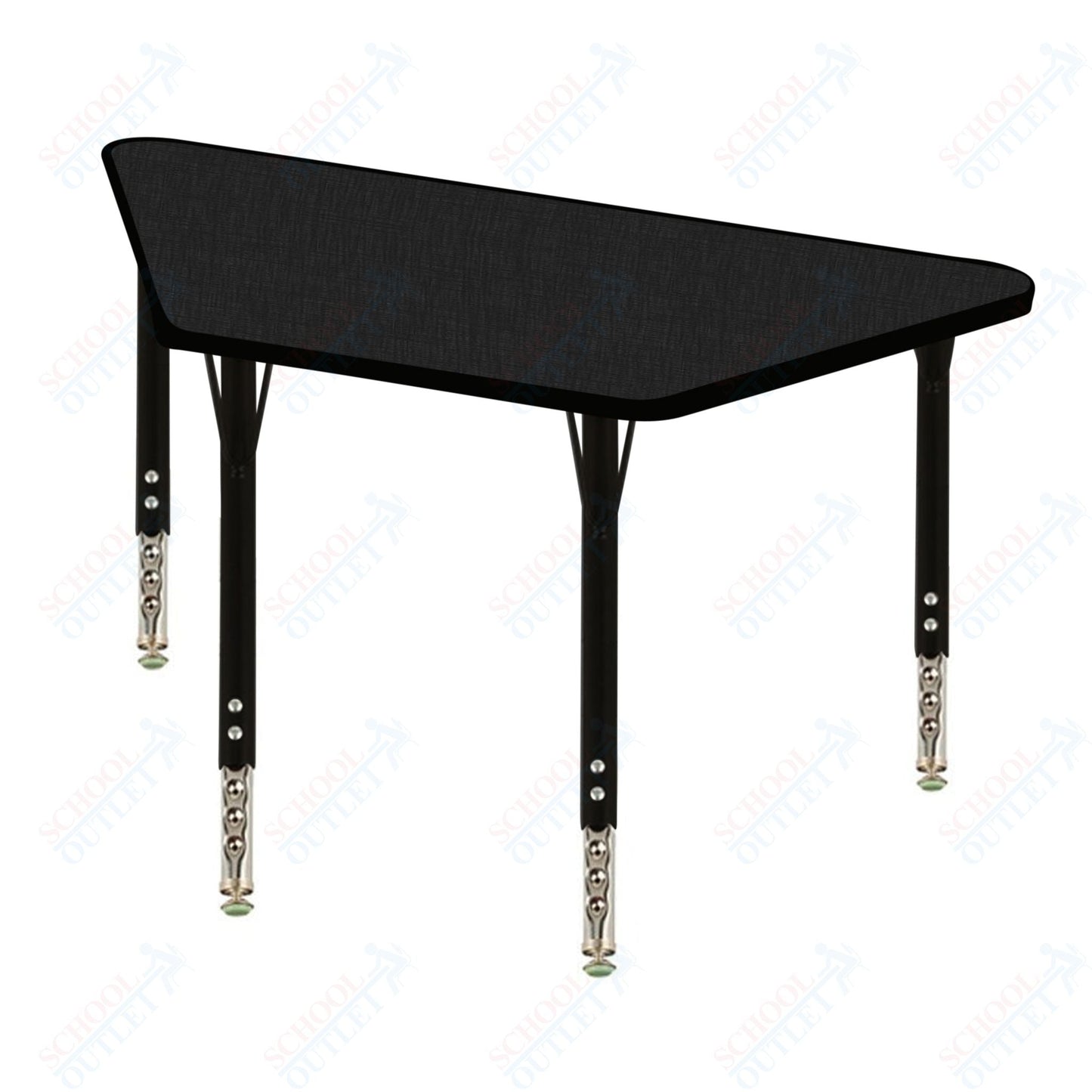 USA Capitol 24" x 48" Trapezoid Activity Table Adjustable Height 23" - 31" (2448TSE) - SchoolOutlet